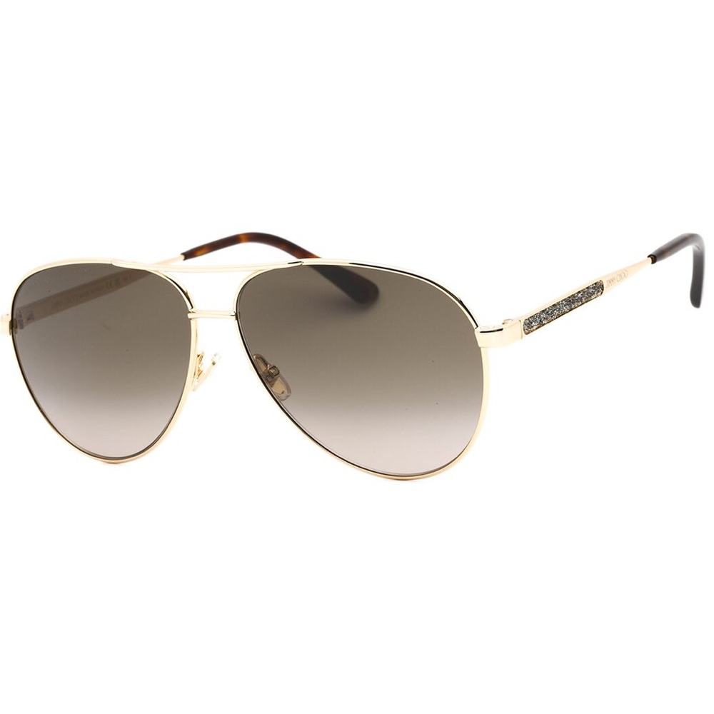 Jimmy Choo Gold-Tone Aviator Sunglasses